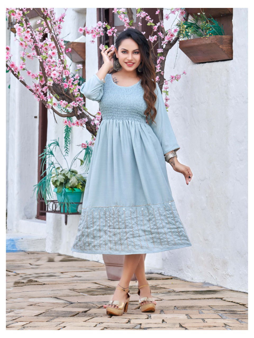 Rung Tulsi Fancy Ethnic Wear Designer Anarkali Kurtis Collection